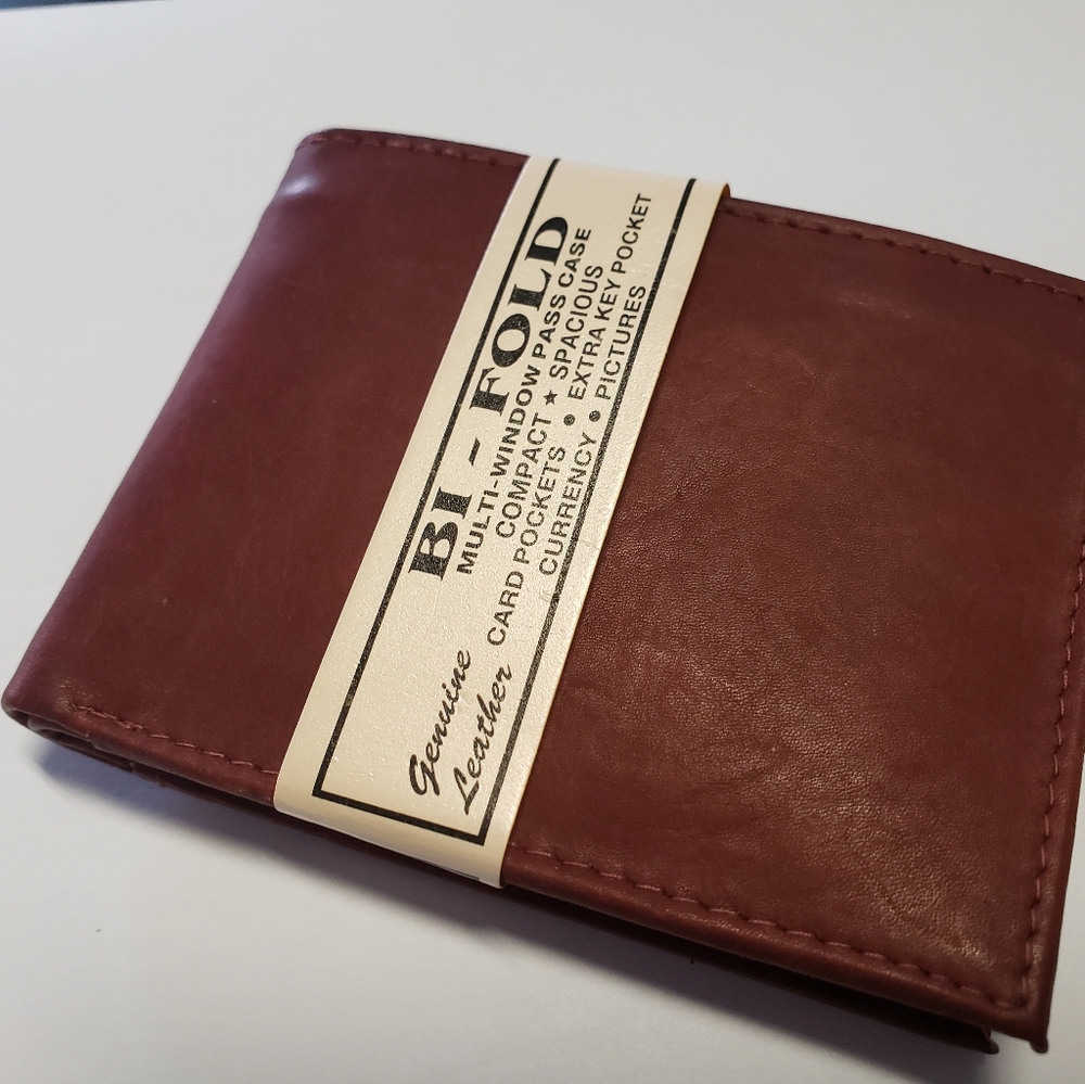 New  Wallet, Red Brown Bi Fold